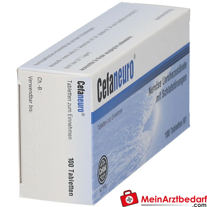 Cefaneuro homöopathisches Arzneimittel, Gelsemium 30 mg, Avena sativa 30 mg, Strychnos ignatii 30 mg, Passiflora 30 mg Tabletten