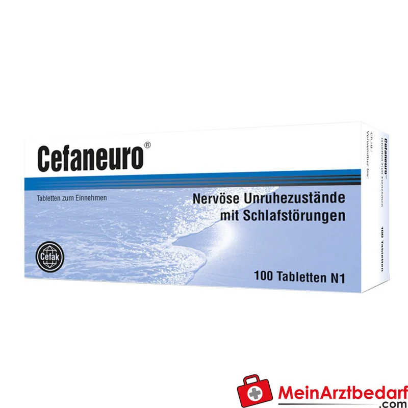 Cefaneuro homöopathisches Arzneimittel, Gelsemium 30 mg, Avena sativa 30 mg, Strychnos ignatii 30 mg, Passiflora 30 mg Tabletten