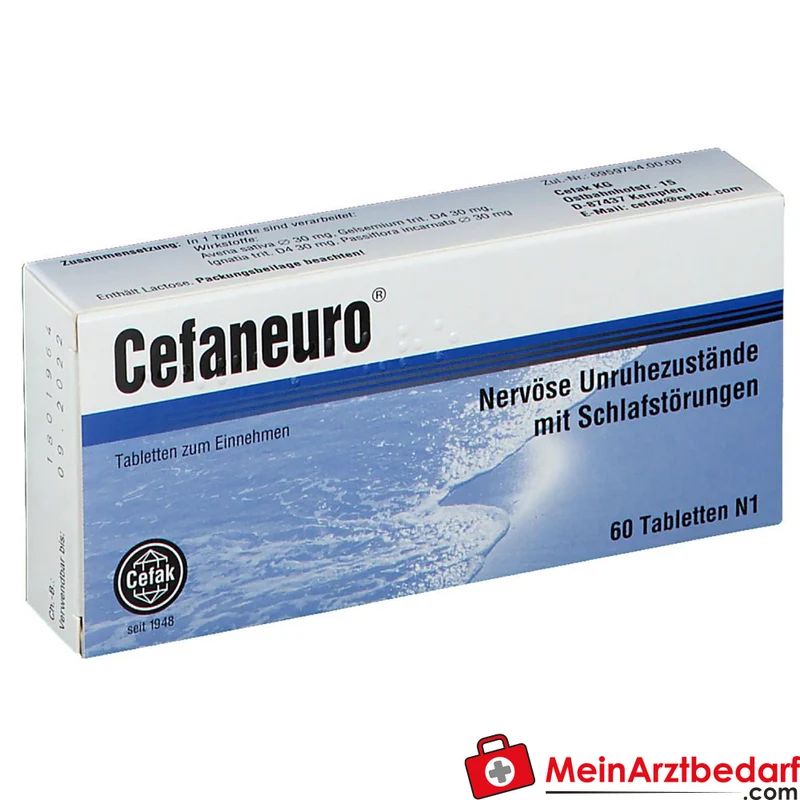 Cefaneuro Tabletten (Gelsemium/Avena sativa/Strychnos/Passiflora) 30 mg, 20 Tabletten