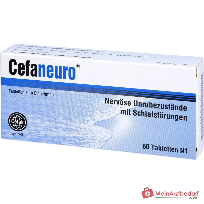 Cefaneuro Tabletten (Gelsemium/Avena sativa/Strychnos/Passiflora) 30 mg, 20 Tabletten