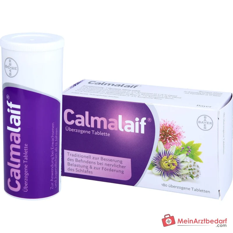 Calmalaif pflanzliches Arzneimittel (Baldrian, Passionsblume, Schwarznessel, Weißdorn) überzogene Tabletten