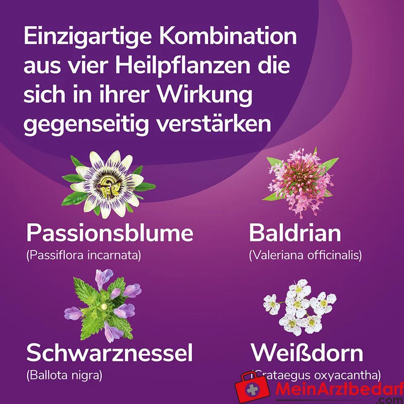 Calmalaif Baldrian Passionsblume Schwarznessel Weißdorn überzogene Tabletten 120 Stück