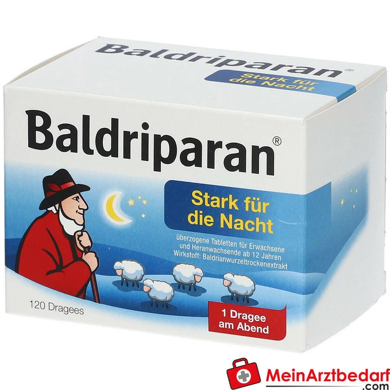 Baldriparan Stark für die Nacht Baldrianwurzel-Trockenextrakt 441,35 mg Dragees 120 St.
