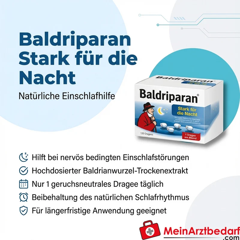 Baldriparan Stark für die Nacht Baldrianwurzel-Trockenextrakt 441,35 mg Dragees 120 St.