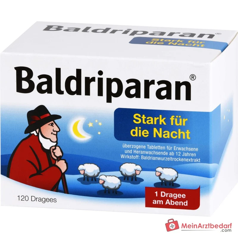 Baldriparan Stark für die Nacht Baldrianwurzel-Trockenextrakt 441,35 mg Dragees 120 St.