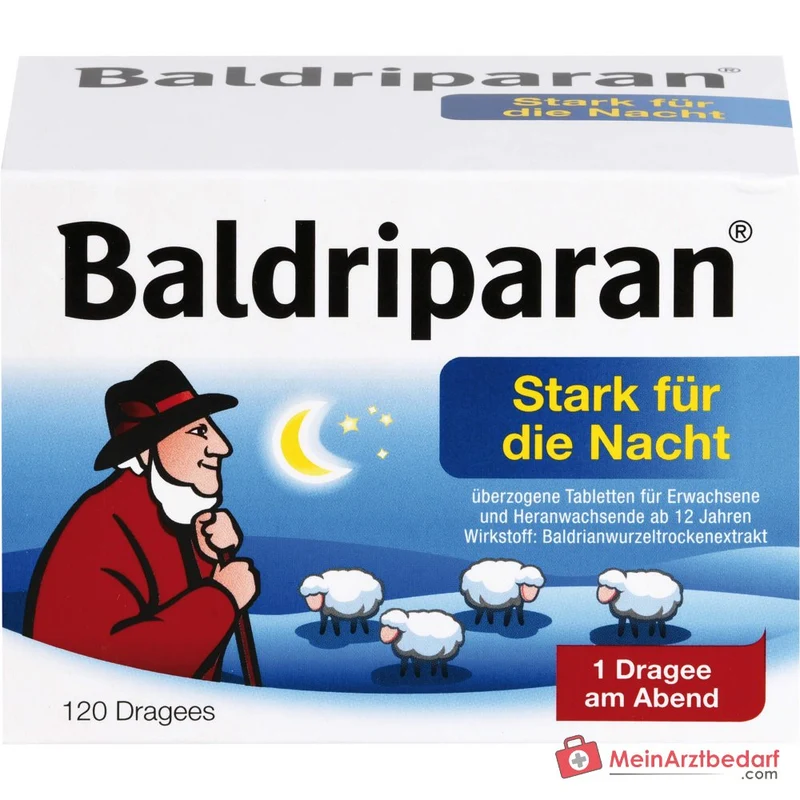Baldriparan Stark für die Nacht Baldrianwurzel-Trockenextrakt 441,35 mg Dragees 120 St.
