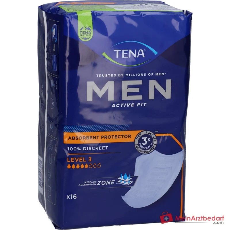 TENA Men Active Fit Level 3 Einlagen für starken Harnverlust, einzeln verpackt