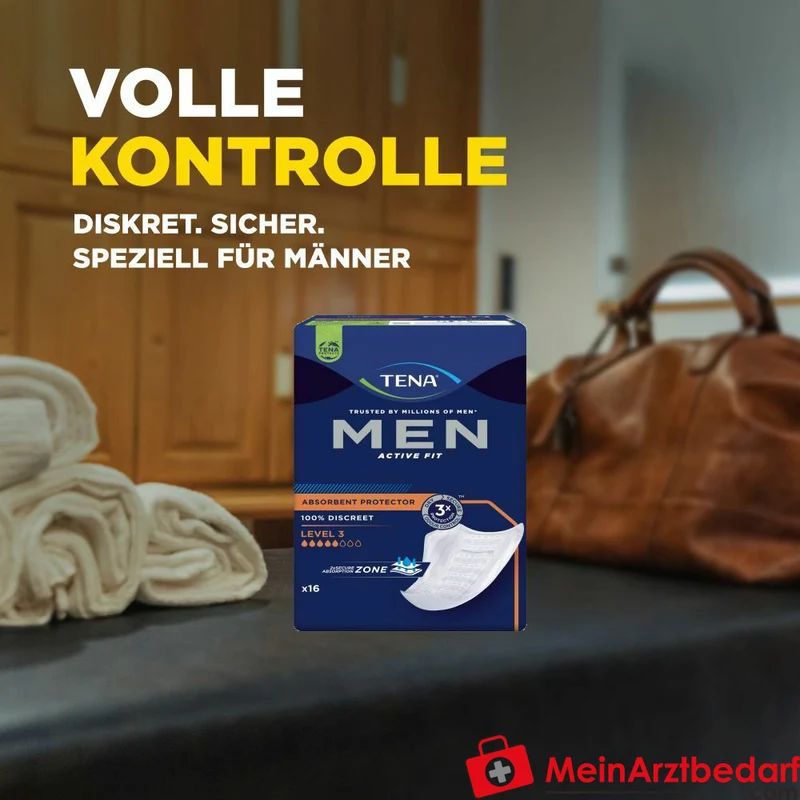 TENA Men Active Fit Level 3 Einlagen für starken Harnverlust, einzeln verpackt