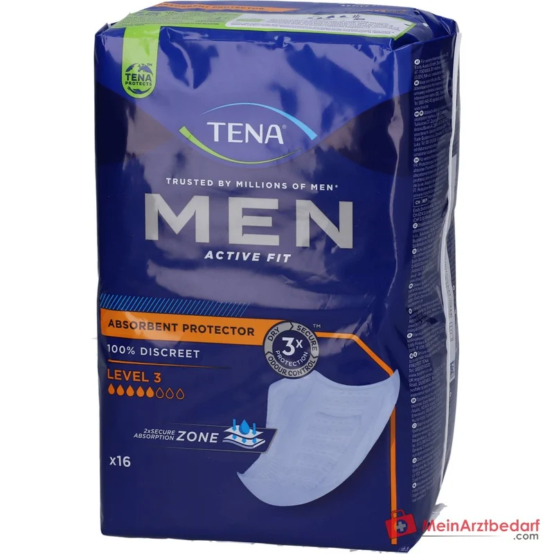 TENA Men Active Fit Level 3 Einlagen für starken Harnverlust, einzeln verpackt
