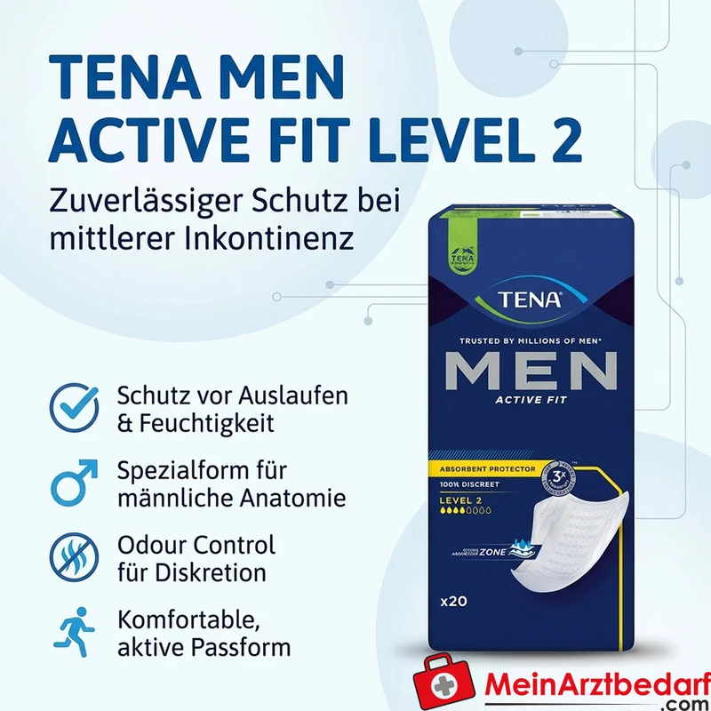 TENA Men Active Fit Level 2 Einlagen für Männer mittlere Inkontinenz