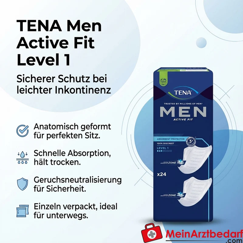 TENA Men Active Fit Level 1 Einlage für Männer einzeln verpackt