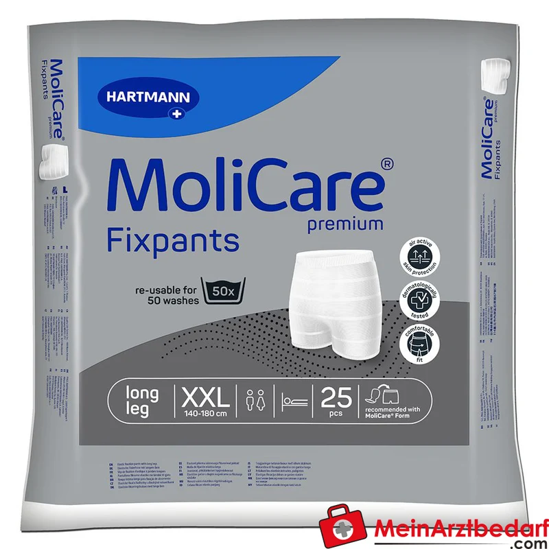 MoliCare Fixpants long leg Fixhose Inkontinenz Gr. XXL waschbar bis 50x 60°C mit Nässeindikator