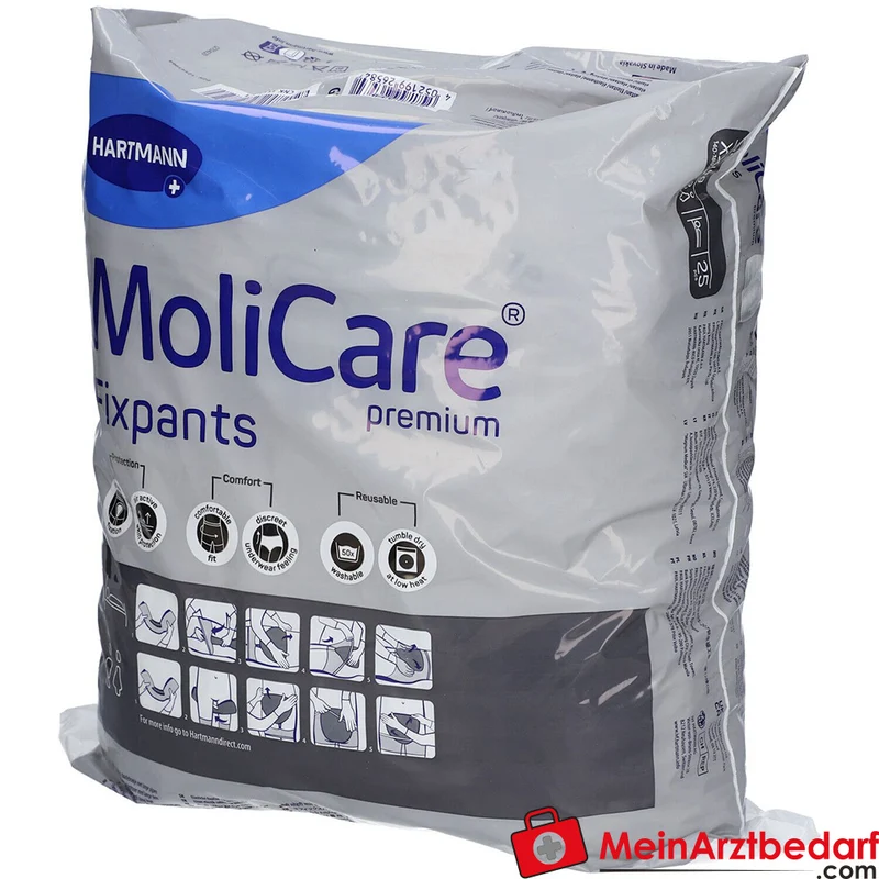 MoliCare Fixpants long leg Fixhose Inkontinenz Gr. XXL waschbar bis 50x 60°C mit Nässeindikator