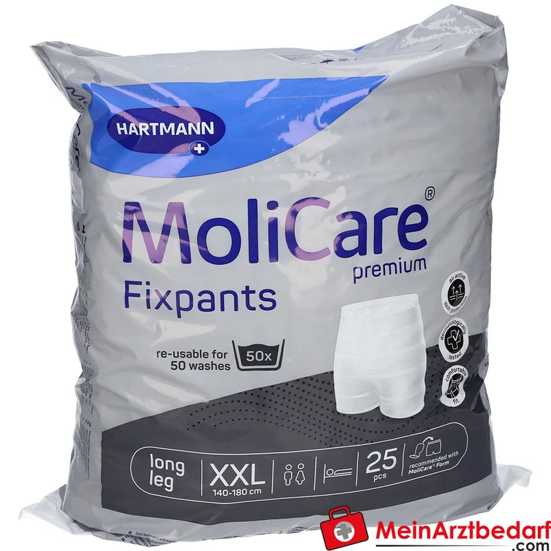 MoliCare Fixpants long leg Fixhose Inkontinenz Gr. XXL waschbar bis 50x 60°C mit Nässeindikator
