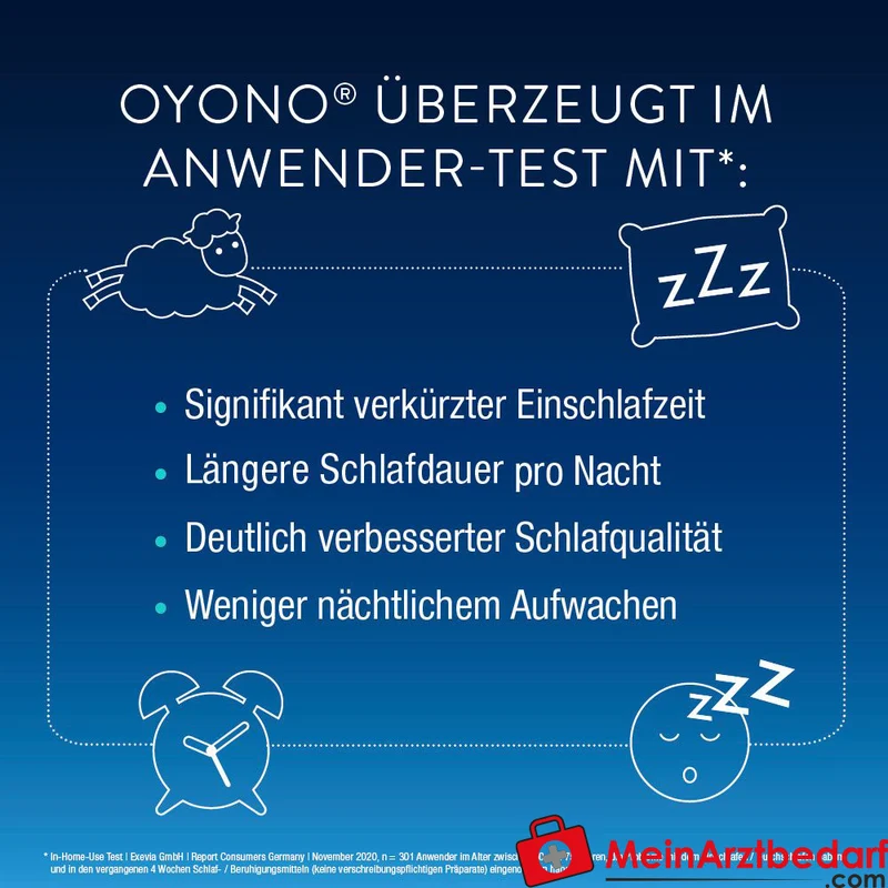Divapharma Oyono Nacht Baldrian / Passionsblume / Weißdorn / Zitronenmelisse / Vitamin B6 / Melatonin Tabletten, 24 St.