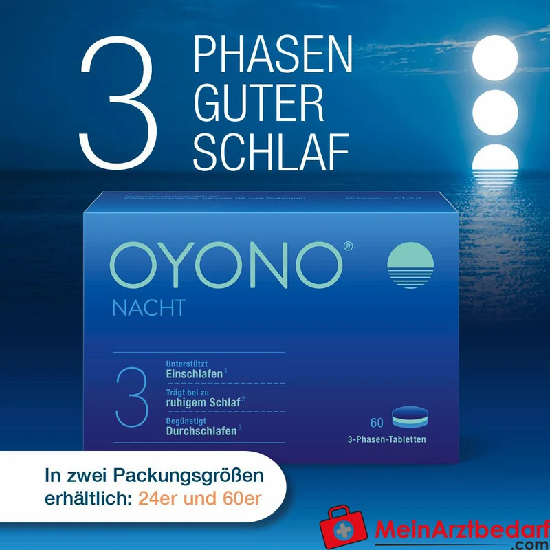 Divapharma Oyono Nacht Baldrian / Passionsblume / Weißdorn / Zitronenmelisse / Vitamin B6 / Melatonin Tabletten, 24 St.