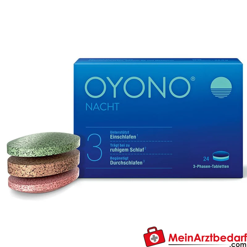 Divapharma Oyono Nacht Baldrian / Passionsblume / Weißdorn / Zitronenmelisse / Vitamin B6 / Melatonin Tabletten, 24 St.