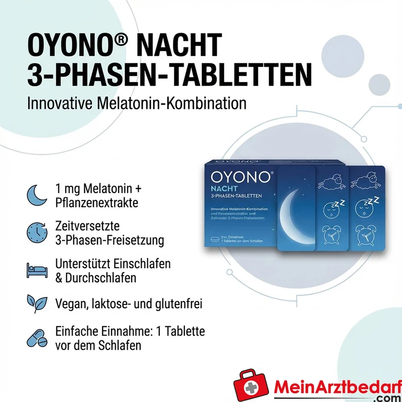 Divapharma Oyono Nacht Baldrian / Passionsblume / Weißdorn / Zitronenmelisse / Vitamin B6 / Melatonin Tabletten, 24 St.