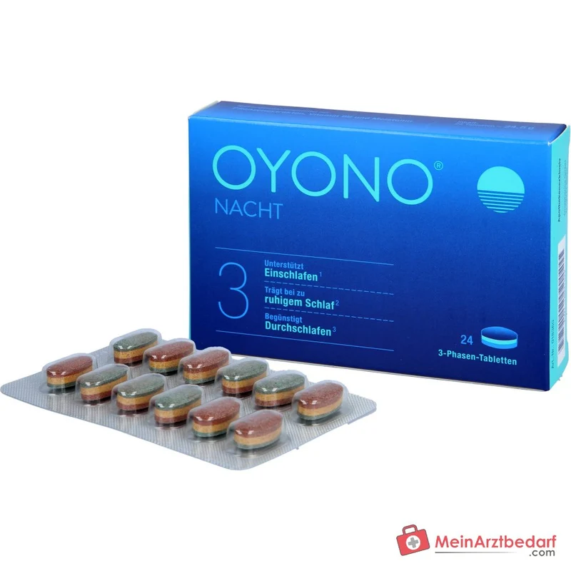 Divapharma Oyono Nacht Baldrian / Passionsblume / Weißdorn / Zitronenmelisse / Vitamin B6 / Melatonin Tabletten, 24 St.