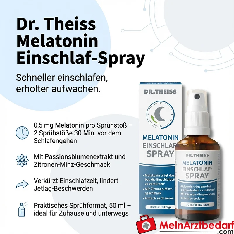 Dr. Theiss Melatonin Einschlaf-Spray Melatonin / Passionsblumenextrakt Mundspray, 50 ml