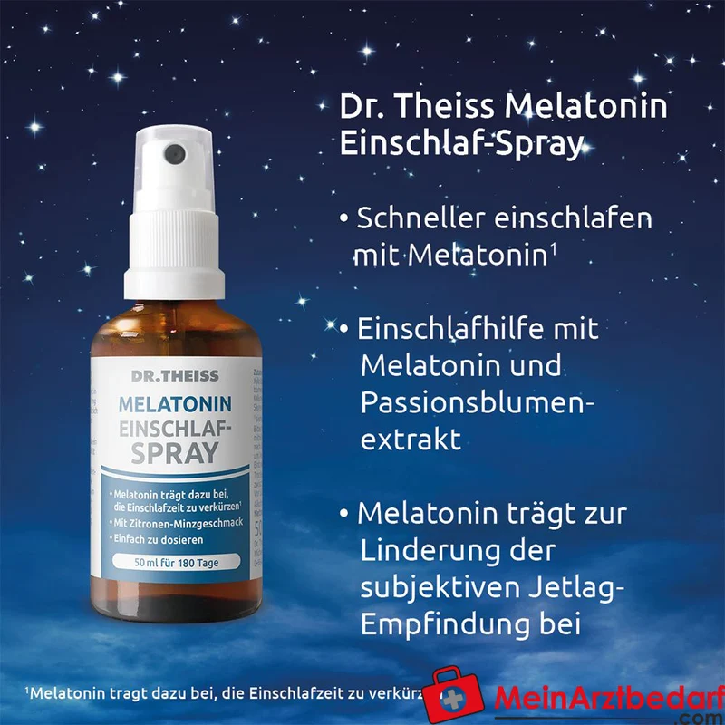 Dr. Theiss Melatonin Einschlaf-Spray Melatonin / Passionsblumenextrakt Mundspray, 30 ml