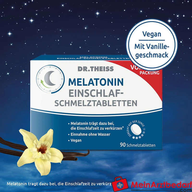Dr. Theiss Melatonin Einschlaf-Schmelztabletten 1 mg, 90 St.