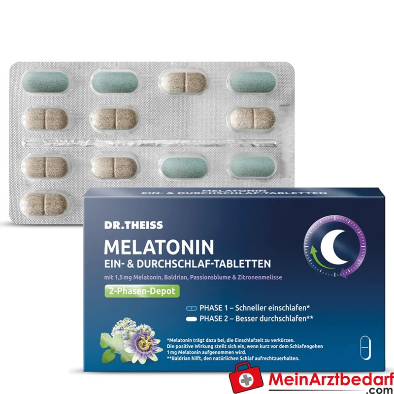 Dr. Theiss Ein- & Durchschlaf-Tabletten Melatonin 1,5 mg 60 Stück
