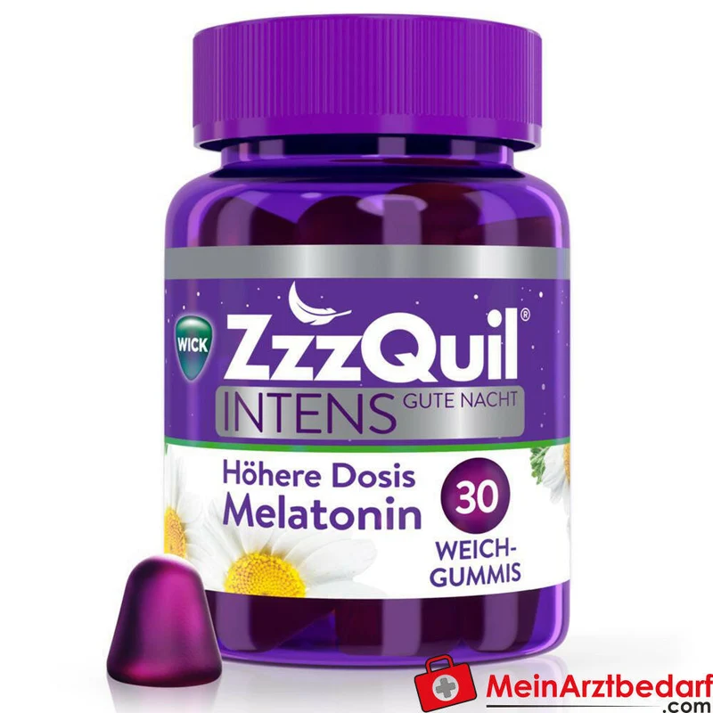 WICK ZzzQuil Gute Nacht Intens Melatonin 1,7 mg Weichgummis 30 Stück