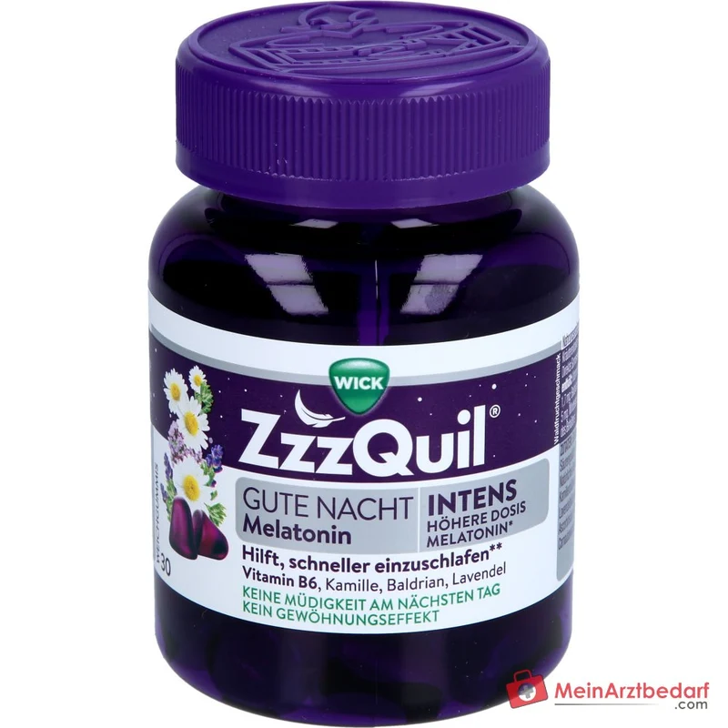 WICK ZzzQuil Gute Nacht Intens Melatonin 1,7 mg Weichgummis 30 Stück