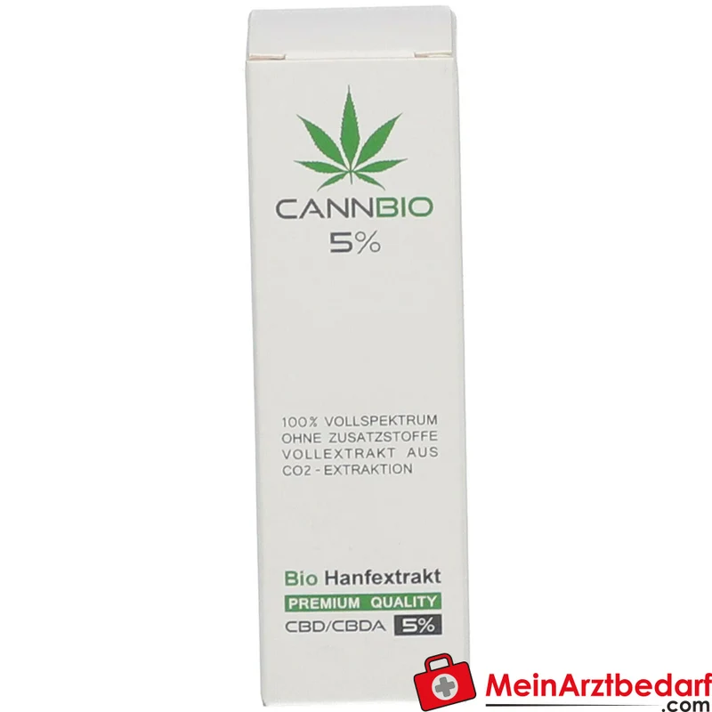 CANNBIO CBD 5% Cannabidiol Bio Hanf Vollextrakt Tropfen, 10 ml