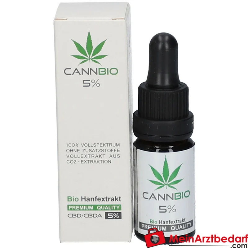 CANNBIO CBD 5% Cannabidiol Bio Hanf Vollextrakt Tropfen, 10 ml