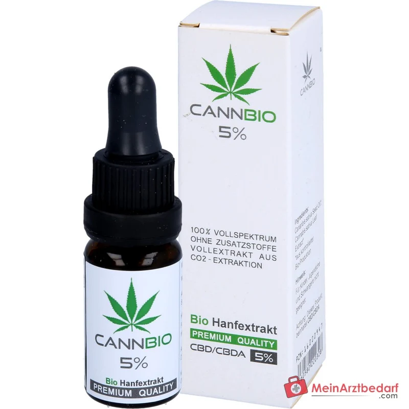 CANNBIO CBD 5% Cannabidiol Bio Hanf Vollextrakt Tropfen, 10 ml