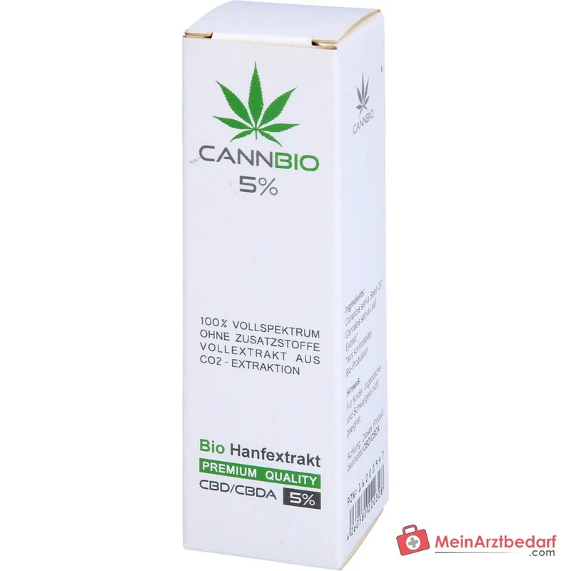 CANNBIO CBD 5% Cannabidiol Bio Hanf Vollextrakt Tropfen, 10 ml