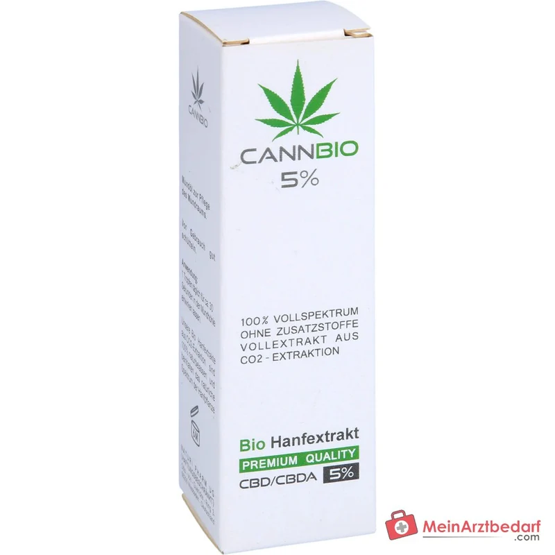 CANNBIO CBD 5% Cannabidiol Bio Hanf Vollextrakt Tropfen, 10 ml