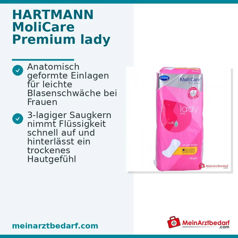 HARTMANN MoliCare Premium lady pad 1 Tropfen Inkontinenzeinlagen, 168 St.