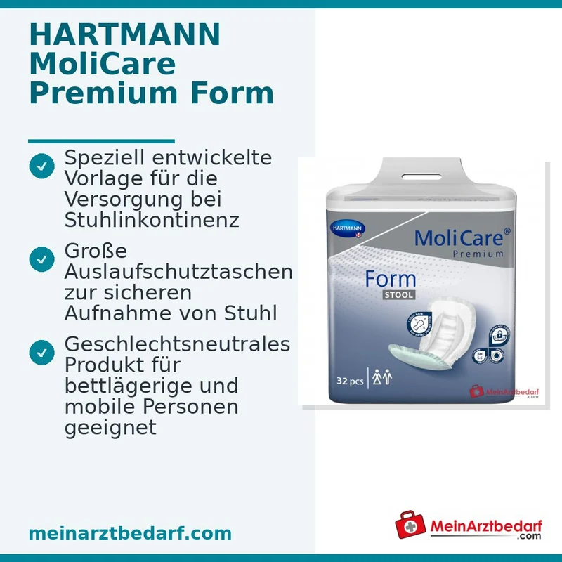 MoliCare Premium Form Stool Einlage Stuhlinkontinenz mit Auslaufschutz