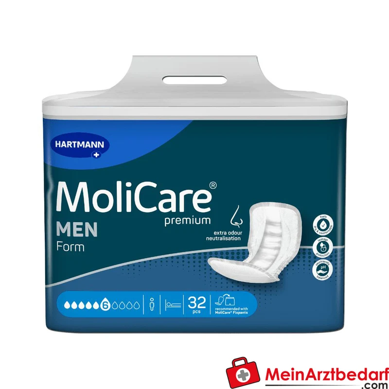 MoliCare Premium Form 6 Tropfen MEN Extra Plus Vorlage 69 x 31 cm 32 Stück