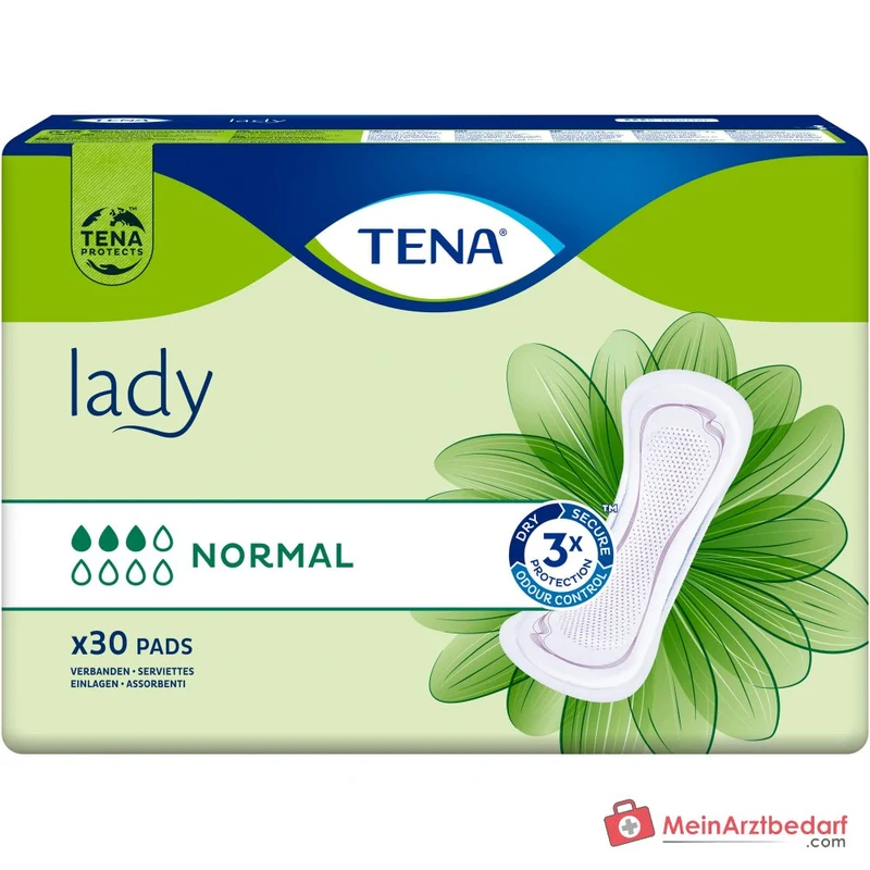 TENA Lady Normal Einlagen für Frauen leichte bis mittlere Blasenschwäche 30 Stück