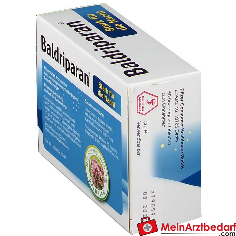 Baldriparan Stark für die Nacht Baldrianwurzel-Trockenextrakt 441,35 mg Dragees