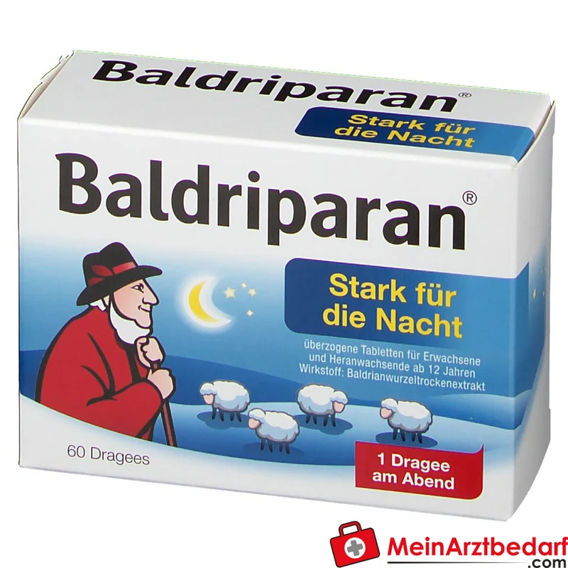 Baldriparan Stark für die Nacht Baldrianwurzel-Trockenextrakt 441,35 mg Dragees