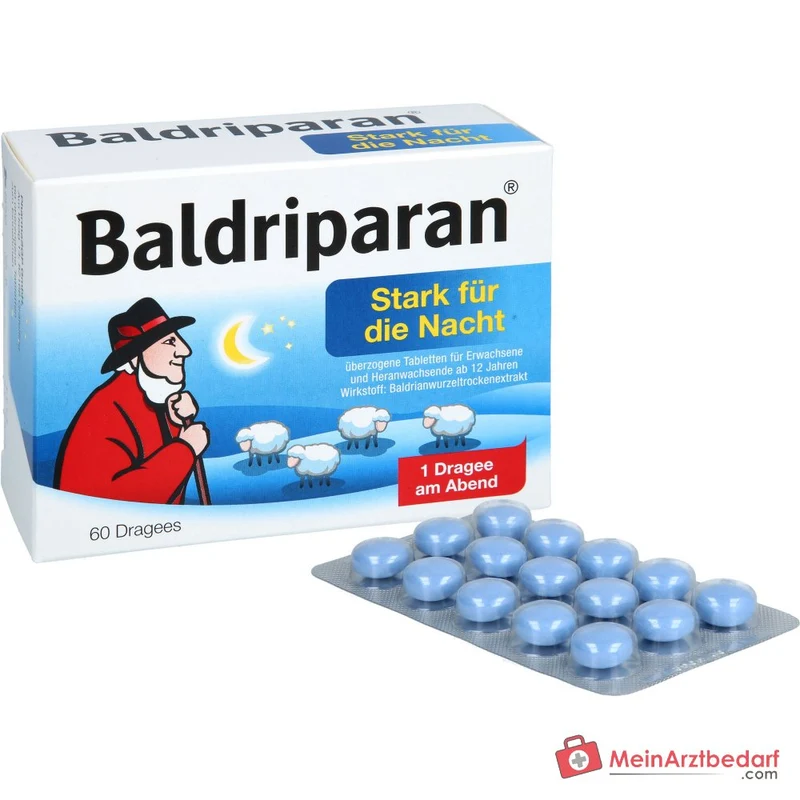Baldriparan Stark für die Nacht Baldrianwurzel-Trockenextrakt 441,35 mg Dragees