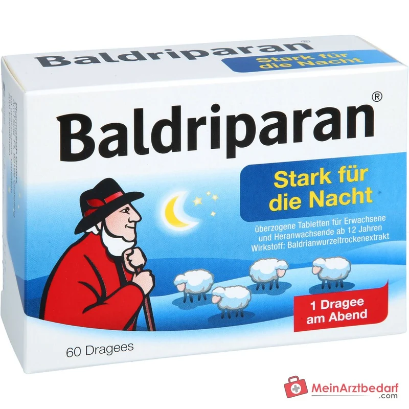 Baldriparan Stark für die Nacht Baldrianwurzel-Trockenextrakt 441,35 mg Dragees