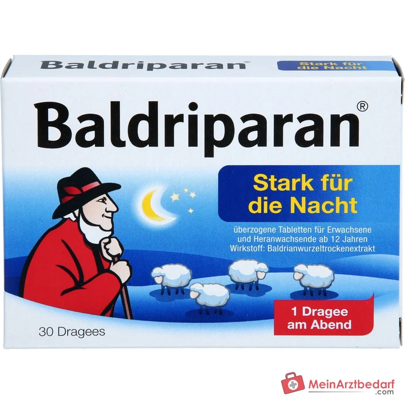 Baldriparan Stark für die Nacht Baldrianwurzel-Trockenextrakt 441,35 mg Dragees
