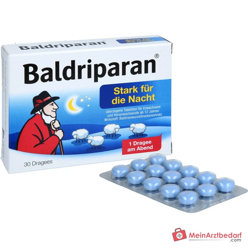 Baldriparan Stark für die Nacht Baldrianwurzel-Trockenextrakt 441,35 mg Dragees