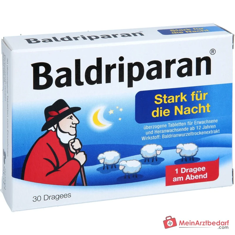 Baldriparan Stark für die Nacht Baldrianwurzel-Trockenextrakt 441,35 mg Dragees