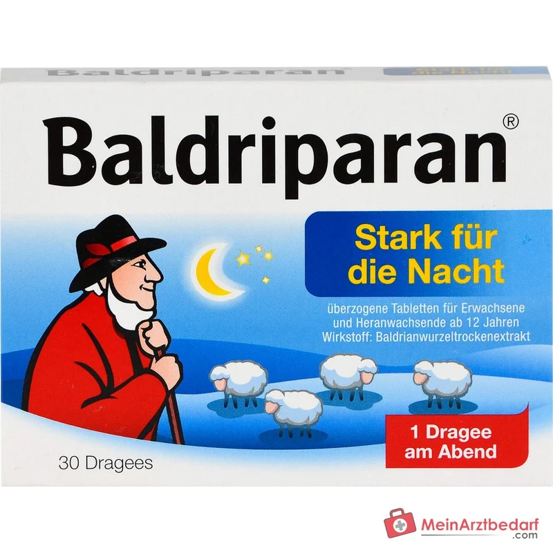 Baldriparan Stark für die Nacht Baldrianwurzel-Trockenextrakt 441,35 mg Dragees
