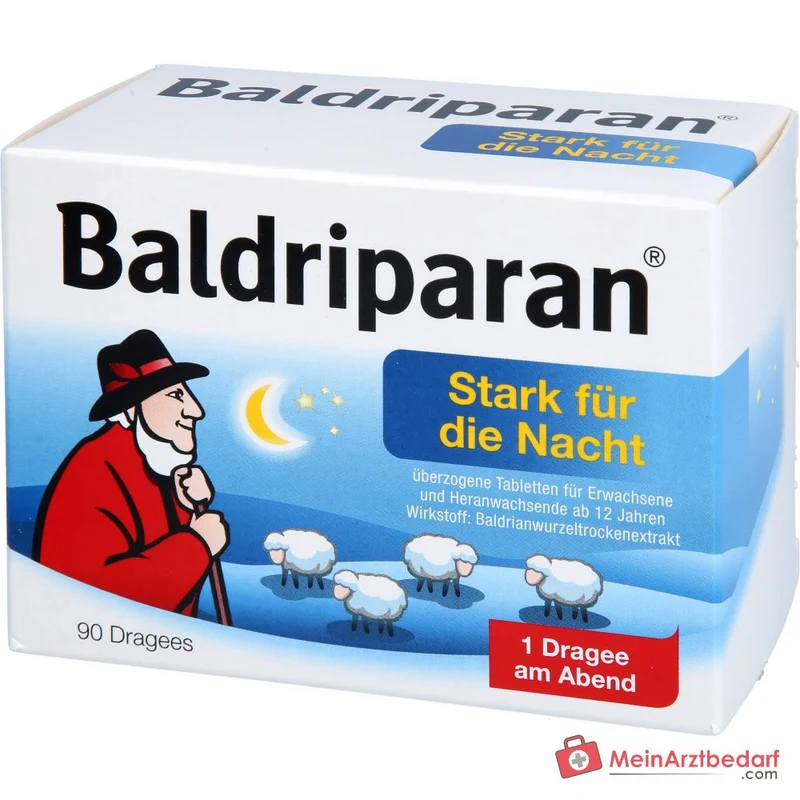 Baldriparan Stark für die Nacht 441,35 mg Baldrianwurzel‑Trockenextrakt Dragees