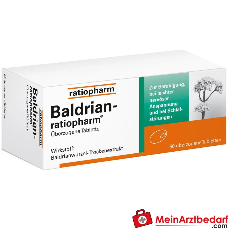 ratiopharm Baldrian-ratiopharm Baldrianwurzel-Trockenextrakt Überzogene Tabletten, 60 St.