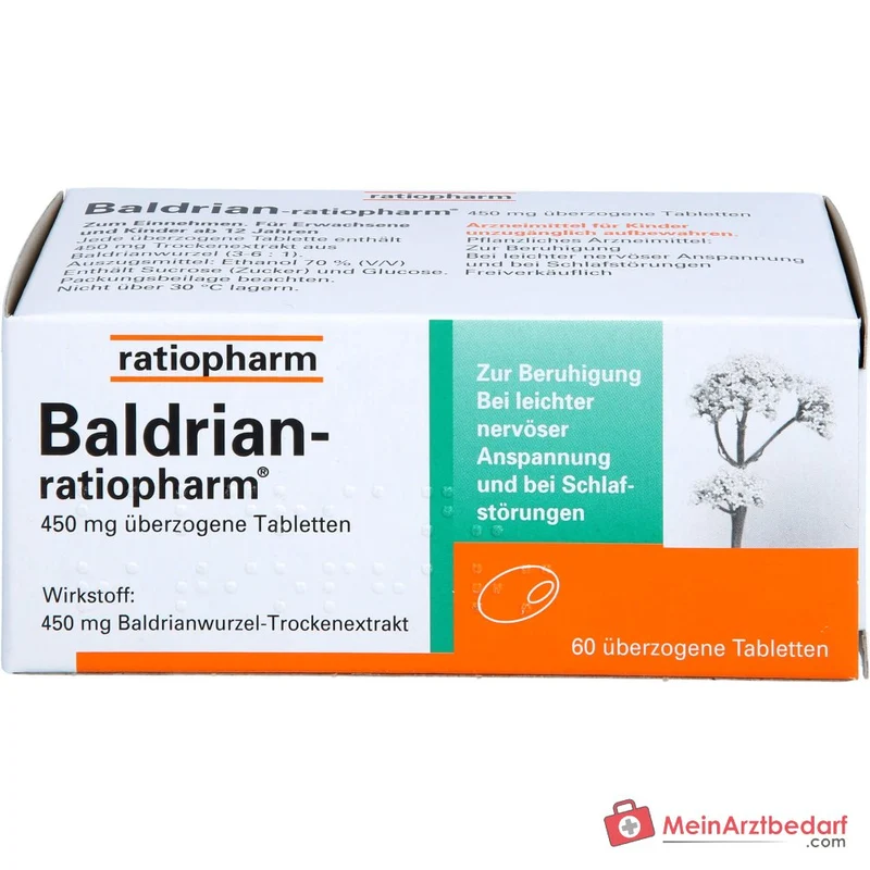 ratiopharm Baldrian-ratiopharm Baldrianwurzel-Trockenextrakt Überzogene Tabletten, 60 St.