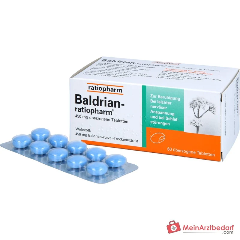 ratiopharm Baldrian-ratiopharm Baldrianwurzel-Trockenextrakt Überzogene Tabletten, 60 St.